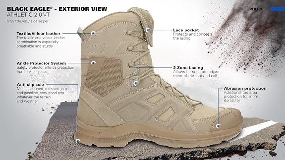 Haix Black Eagle Athletic 2.0 V T High Fermuarlı Erkek Outdoor Bot